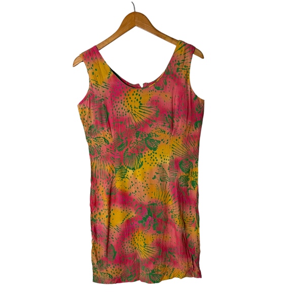 Vintage Jams World Dress Womens M Tropical Print Hawaiian Sleeveless‎ Vacation - Picture 1 of 10